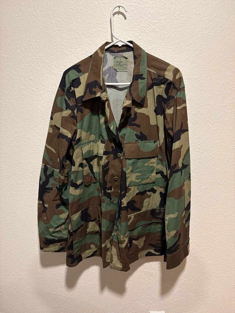 U.S. Military M81 Woodland Camo BDU Field Shirt Jacket - XL Regular